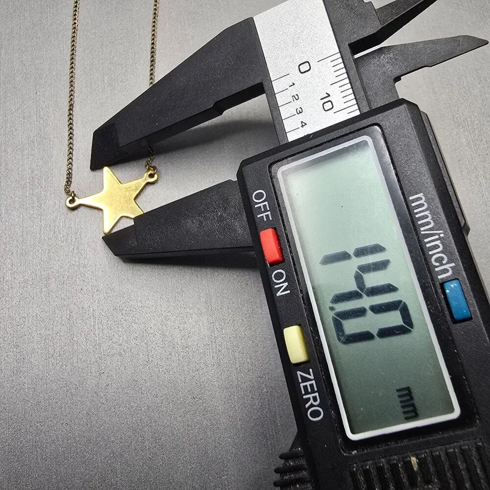 VTG Carla 14K Gold Filled Star Pendant Choker Necklace 15" Minimalist Celestial - Picture 15 of 16